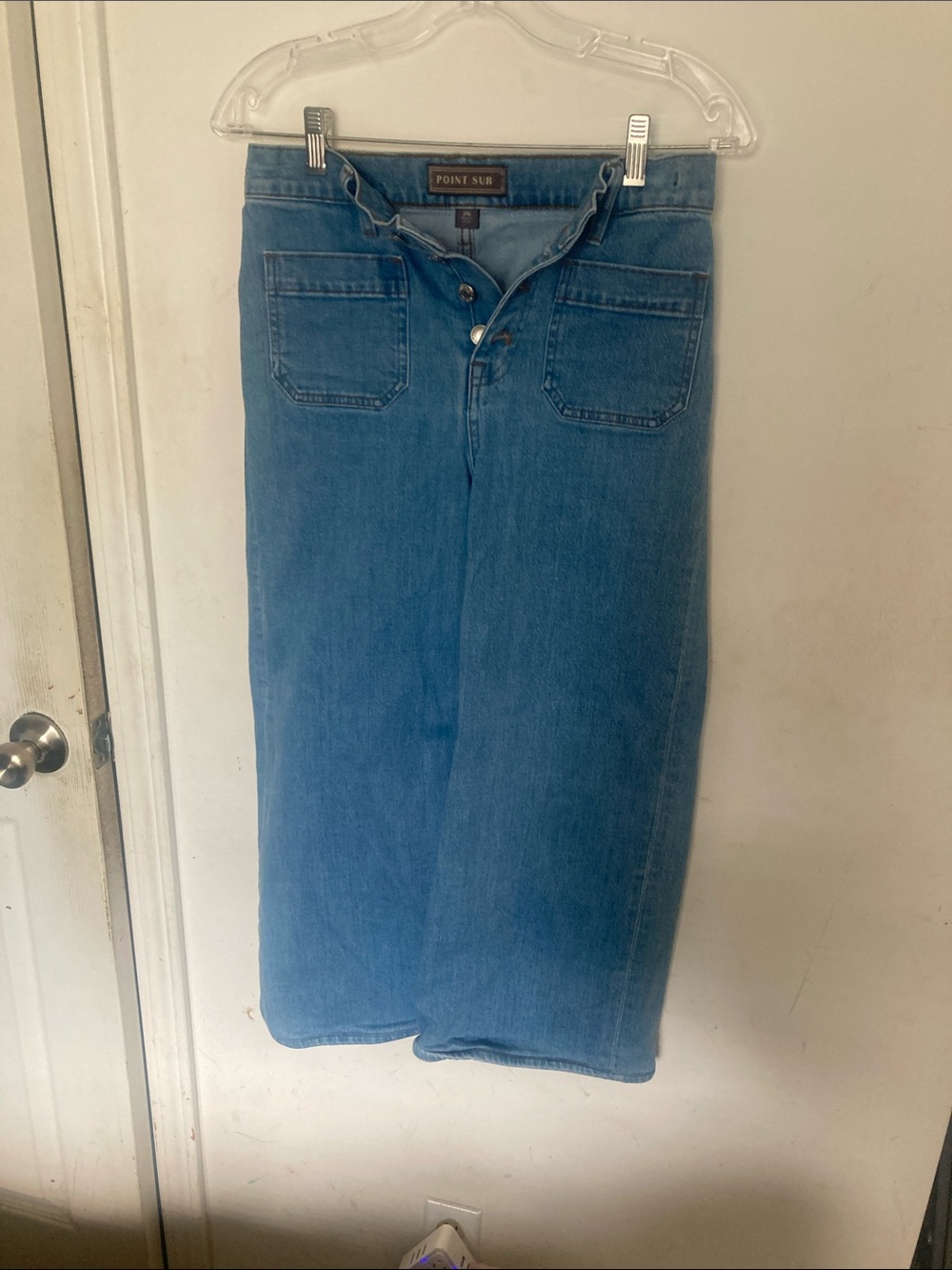 Point Sur Women's Light Blue Denim Jean Shorts Skirt